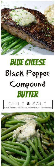 3 Ingredient Blue Cheese & Cracked Pepper Compound Butter