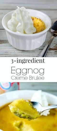 3-Ingredient Eggnog Creme Brulee