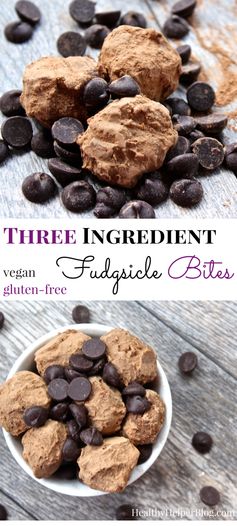 3 Ingredient HCLF Vegan Fudgsicle Bites