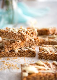 3 Ingredient Slow Cooker Dulce de Leche Rice Krispie Bars