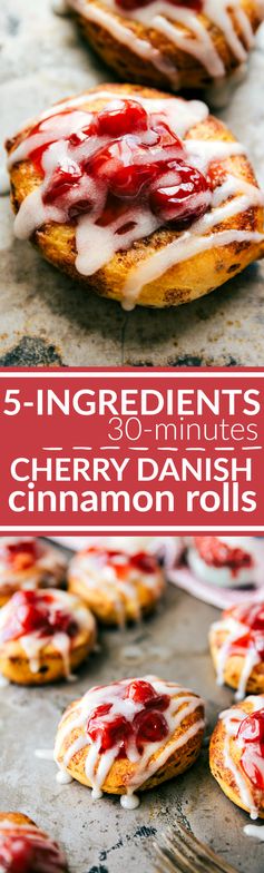 30-Minute Cinnamon Roll Cherry Danish Treats