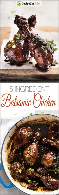 5 Ingredient Sticky Stove Top Balsamic Drumsticks