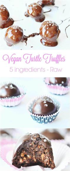 5 Ingredient Vegan Turtle Truffles (Raw & Gluten-Free