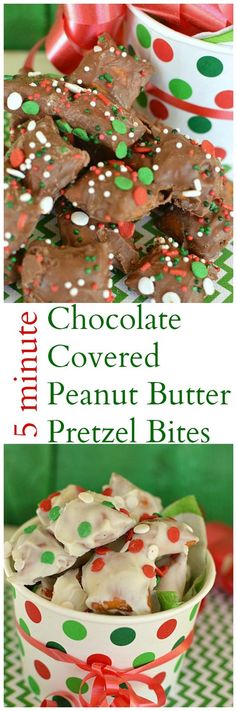 5 Minute Chocolate Covered Peanut Butter Pretzel Bites