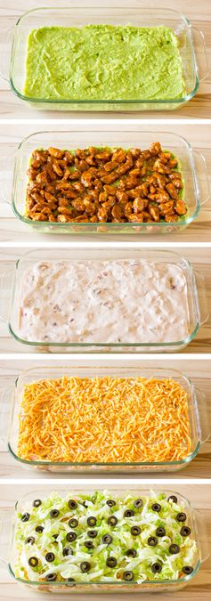 7 Layer Chicken Taco Dip