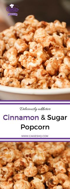 Addictive Cinnamon and Sugar Popcorn