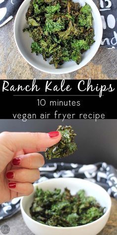 Air Fryer Ranch Kale Chips