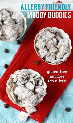 Allergy Friendly Muddy Buddies (Gluten Free, Nut Free