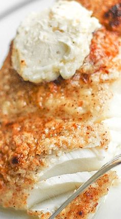 Almond-Crusted Halibut with Lemon Garlic Butter