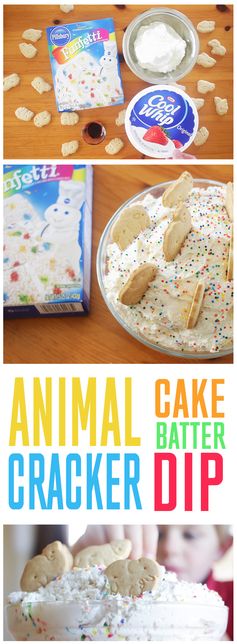 Animal Cracker Cake Batter Dip