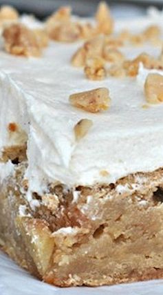 Apple Blondies with Caramel Buttercream