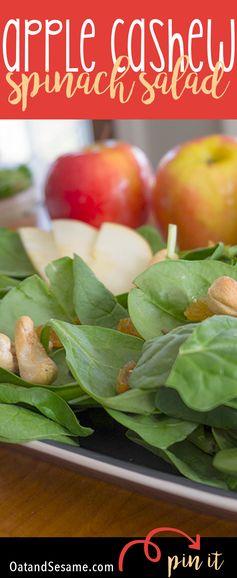 Apple-Cashew Spinach Salad