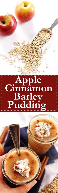 Apple Cinnamon and Barley Pudding