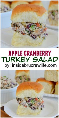 Apple Cranberry Turkey Salad on King’s Hawaiian Rolls