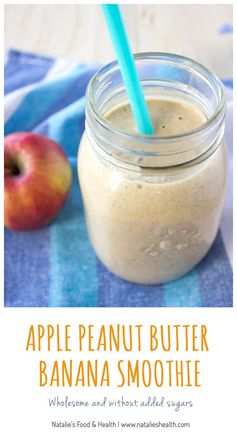 Apple peanut butter banana smoothie