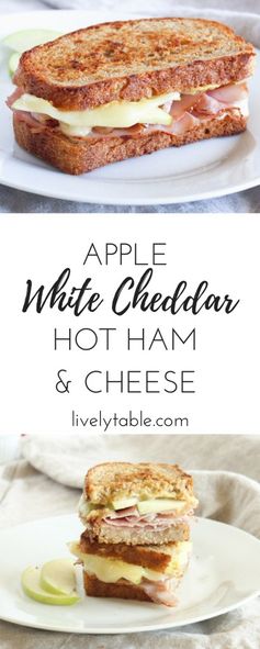 Apple White Cheddar Hot Ham and Cheese Sandwich