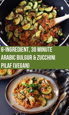 Arabic Kousa (Zucchini and Bulgur Pilaf (Vegan