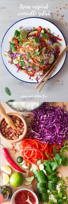 Asian vermicelli salad with peanuts