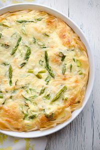 Asparagus and Swiss Phyllo Quiche