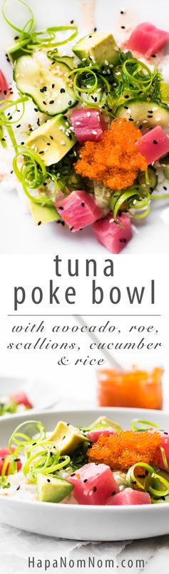 Avocado and Tuna Poke Bowl