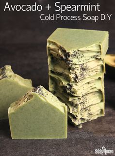 Avocado + Spearmint Cold Process Soap Tutorial