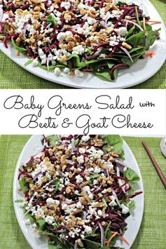 Baby Greens Salad with Beets & Goat Cheese