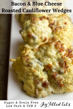 Bacon & Blue Cheese Roasted Cauliflower Wedges