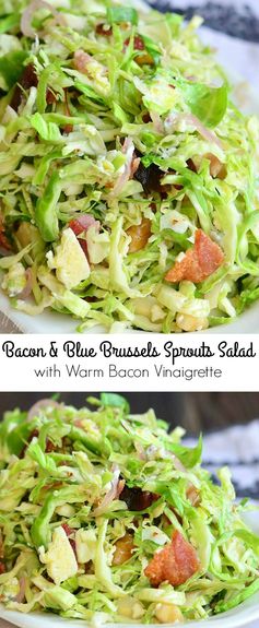 Bacon and Blue Brussels Sprouts Salad