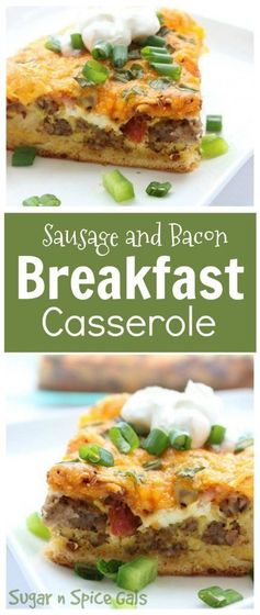 Bacon and Sausage Breakfast Casserole