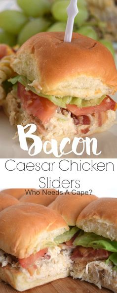 Bacon Caesar Chicken Sliders