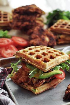 Bacon Cheddar Green Onion Waffles