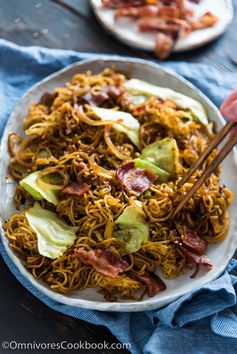 Bacon Pan Fried Noodles