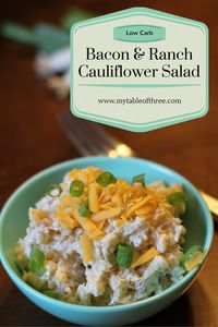 Bacon Ranch Cauliflower Salad