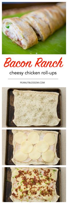 Bacon ranch cheesy chicken roll-ups