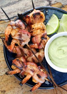 Bacon Wrapped Chipotle Shrimp Kabobs