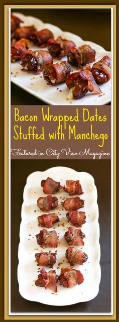 Bacon Wrapped Dates Stuffed with Manchego