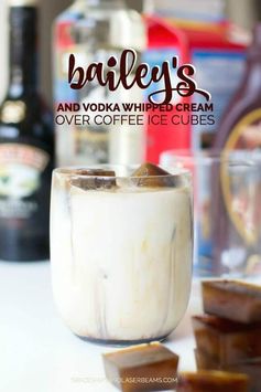 Bailey's & Vodka Whipped Cream with Coffee Ice Cubes