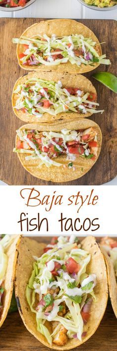 Baja style fish tacos