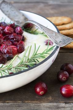 Baked Brie with maple Roasted Cranberries