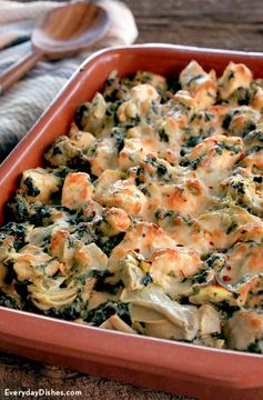 Baked Chicken with Spinach and Artichoke