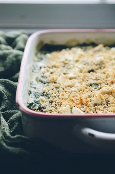 Baked Creamed Spinach with Feta
