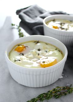 Baked Eggs & Ricotta with Thyme