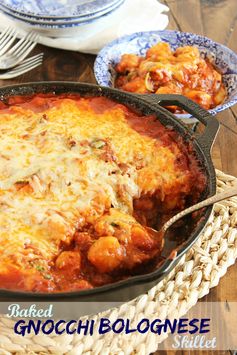 Baked Gnocchi Bolognese Skillet