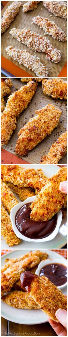 Baked Honey BBQ Chicken Fingers