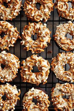 Baked Salted Caramel Chocolate Doughnuts