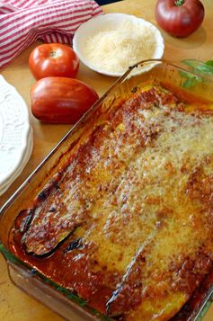 Baked Zucchini Parmesan with Homemade Tomato Sauce