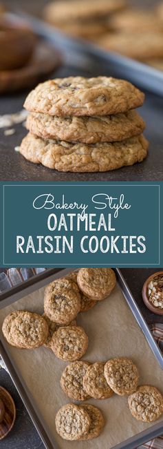 Bakery Style Oatmeal Raisin Cookies