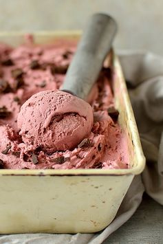 Balsamic Roasted Cherry Chocolate Chunk Ice Cream