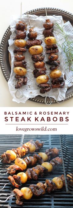 Balsamic Rosemary Steak Kabobs