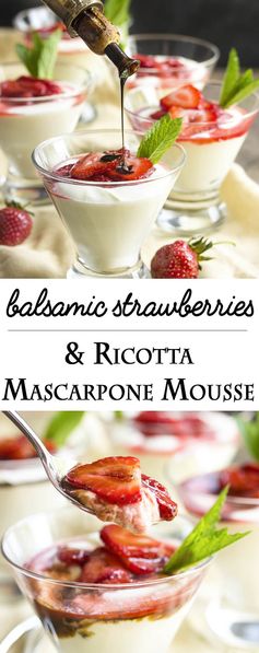 Balsamic Strawberry Mascarpone Mousse